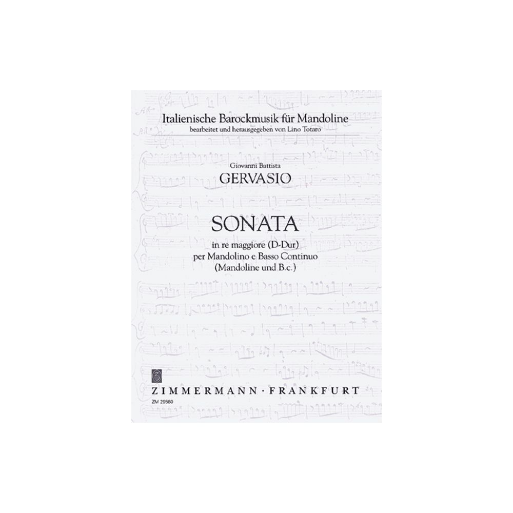 GERVASIO: SONATA IN RE MAGGIORE PER MANDOLINO E BASSO CONTINUO